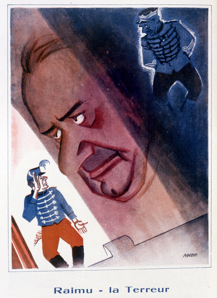 Raimu: Terroren - Illustration af Bernard Becan (Bernhard Kahn) (1890-1943) i "" Fantasio""" af 15/11/1932 af Bernard Becan