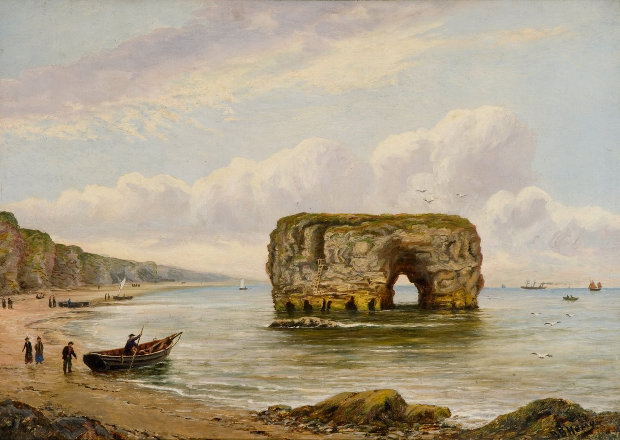 Marsden Rock, ca. 1880-1900 (olie på lærred) af Bernard Benedict Hemy