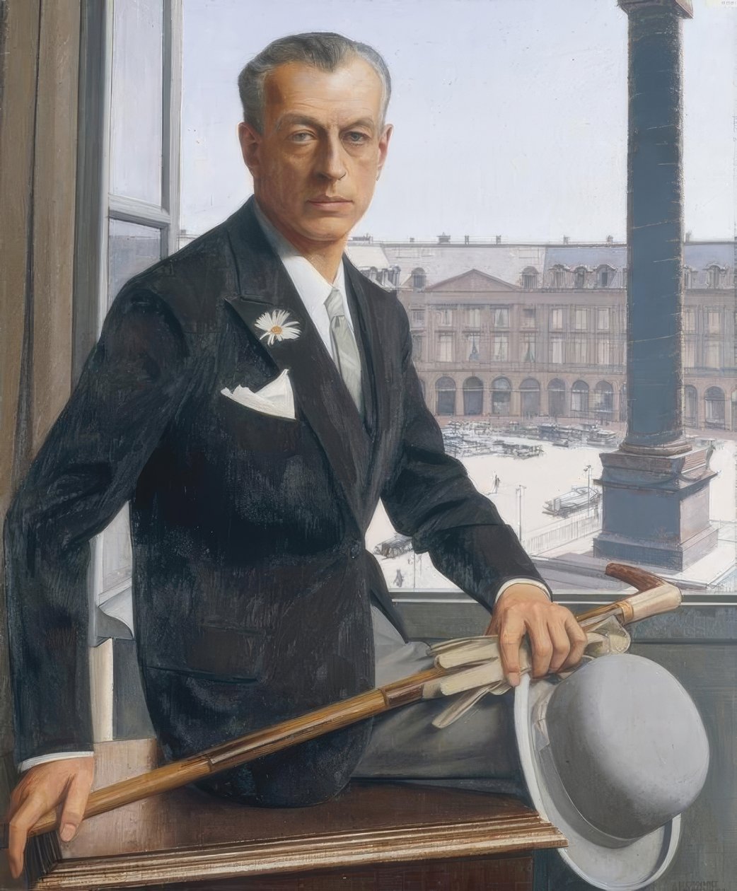 Selvportræt på Place Vendôme af Bernard Boutet de Monvel