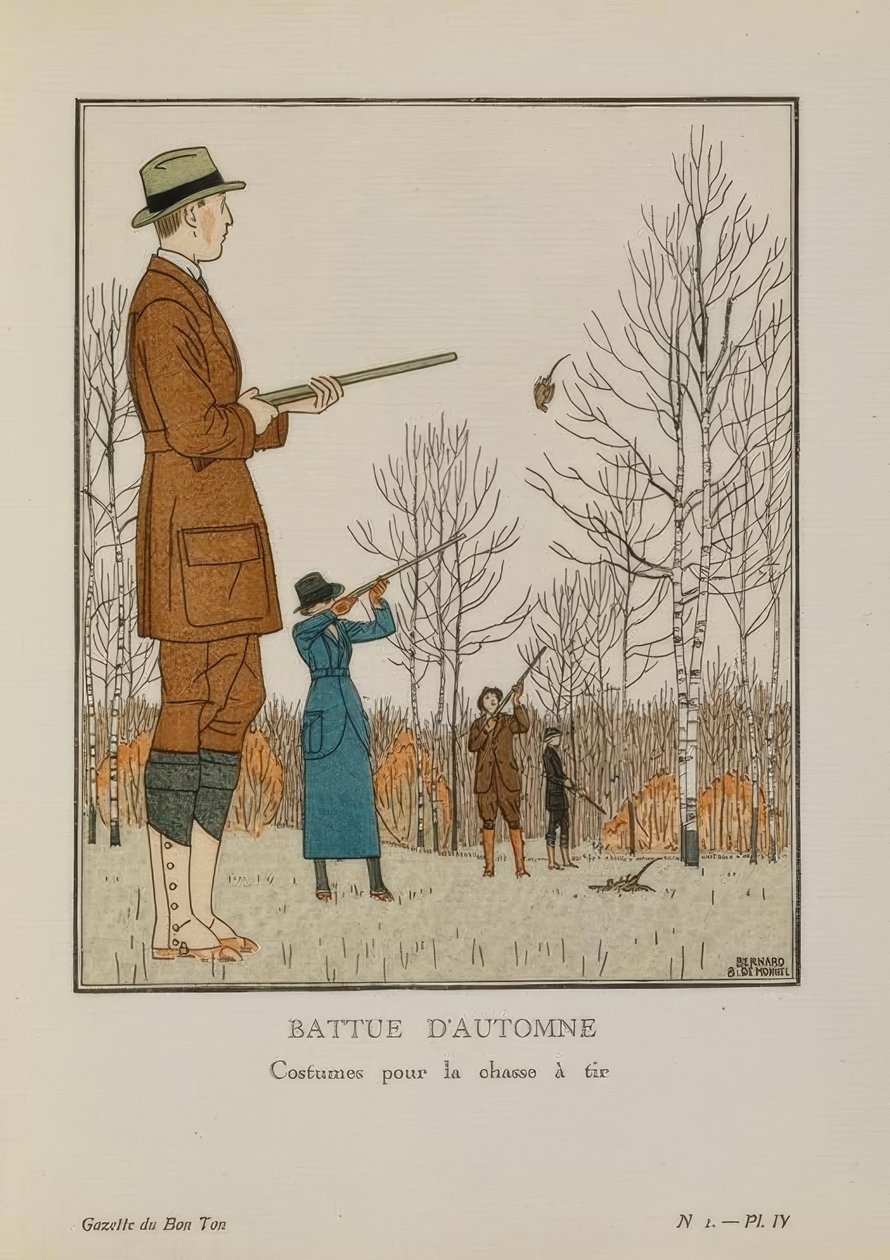 EFTERÅRSBATTUE / Skydejagtdragter af Bernard Boutet de Monvel