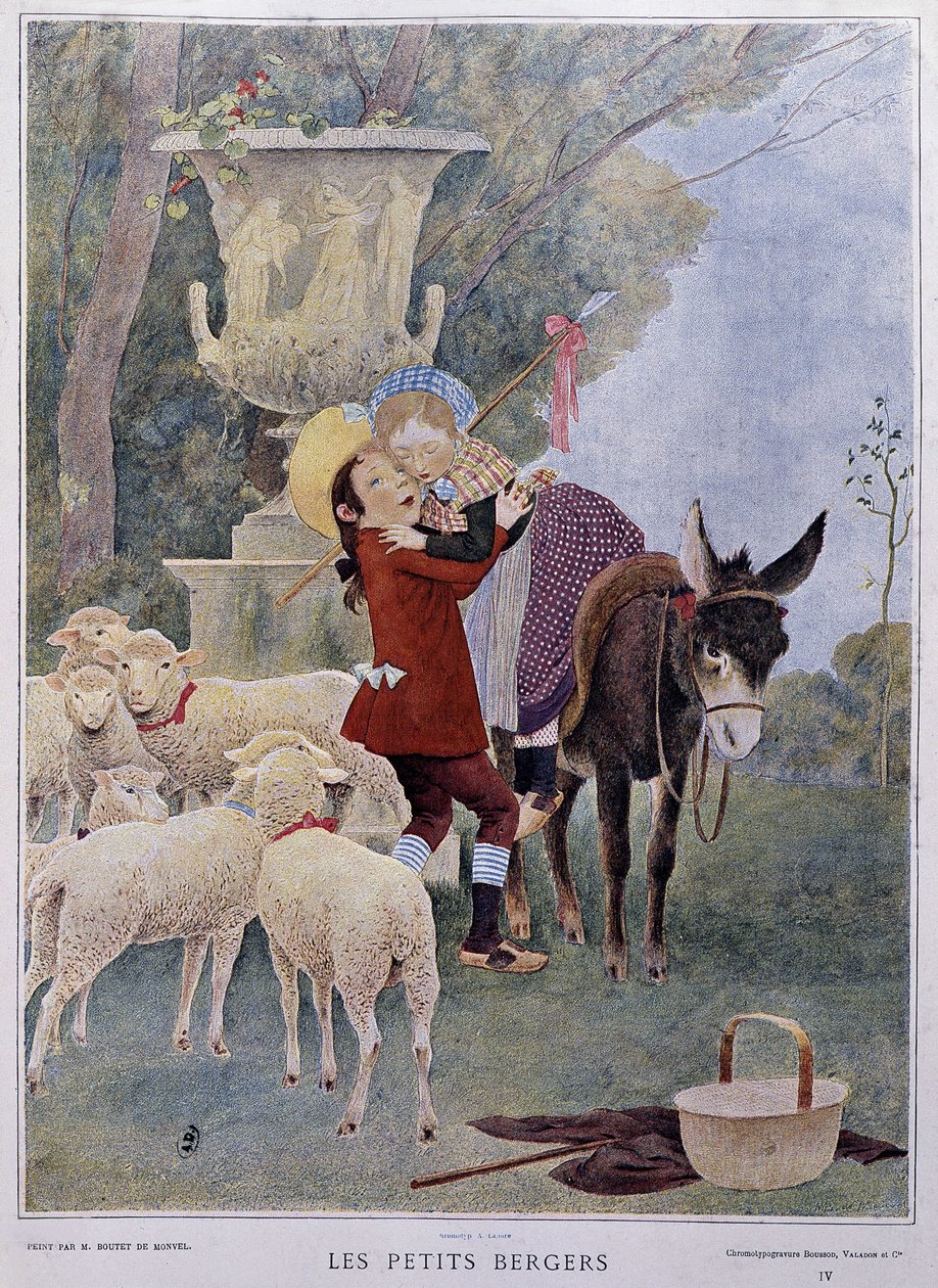 Små hyrder - Af Boutet de Monvel, begyndelsen af det 20. århundrede. af Bernard Boutet de Monvel