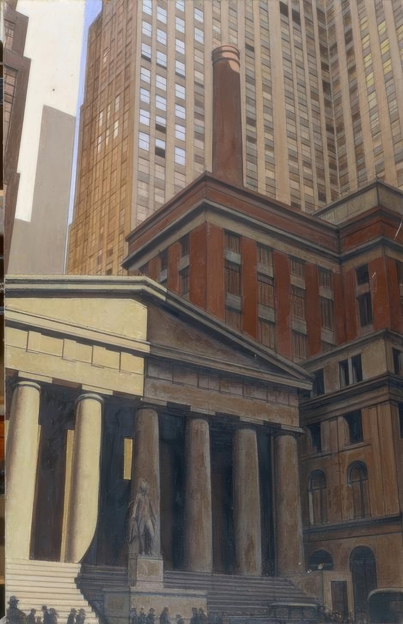 Udsigt over Wall Street af Bernard Boutet de Monvel