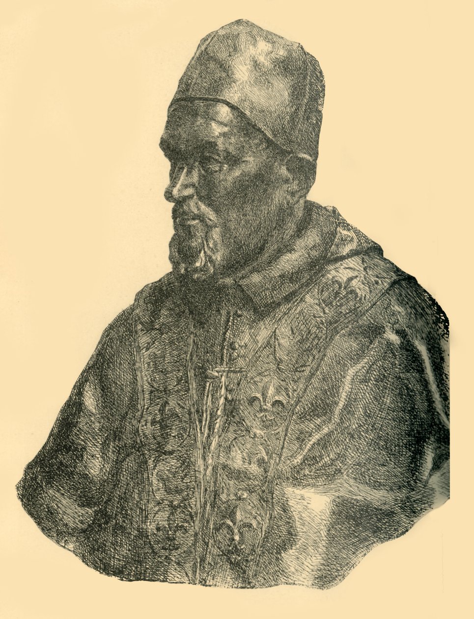 Buste af pave Innocentius X, c1690, 1881. af Bernard Collier