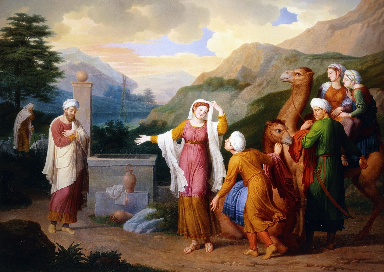 Rebecca ved brønden, 1824 af Bernard Duvivier