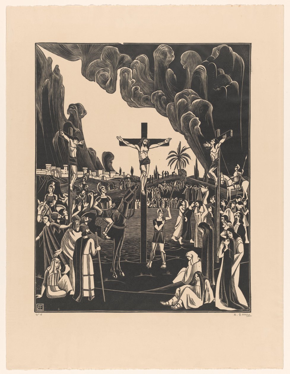 Kristi korsfæstelse af Bernard Essers (signed by artist)