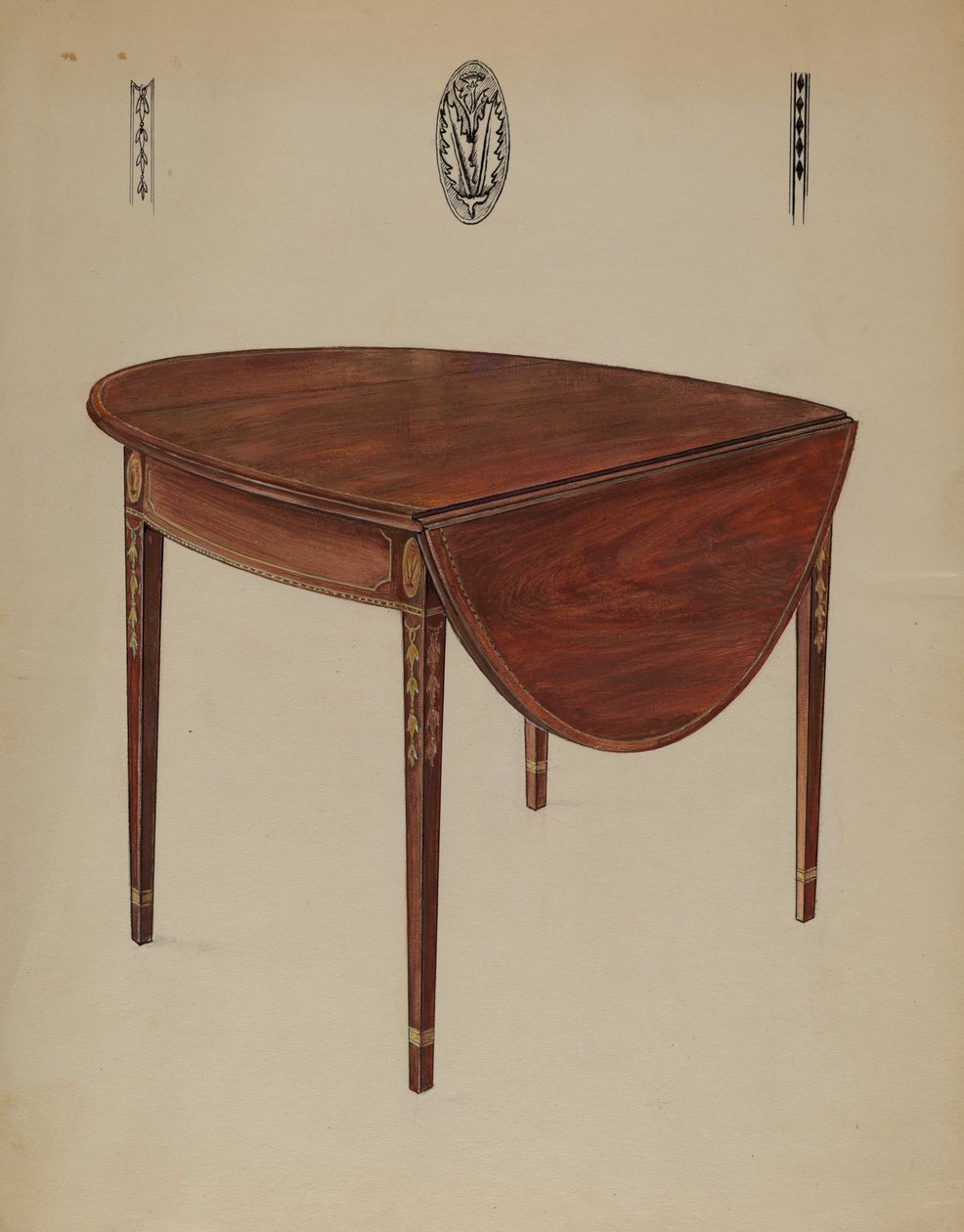 Pembroke bord (Drop Leaf) af Bernard Gussow