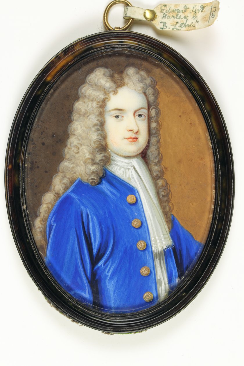 Edward Lord Harley (akvarel på vellum) af Bernard III Lens