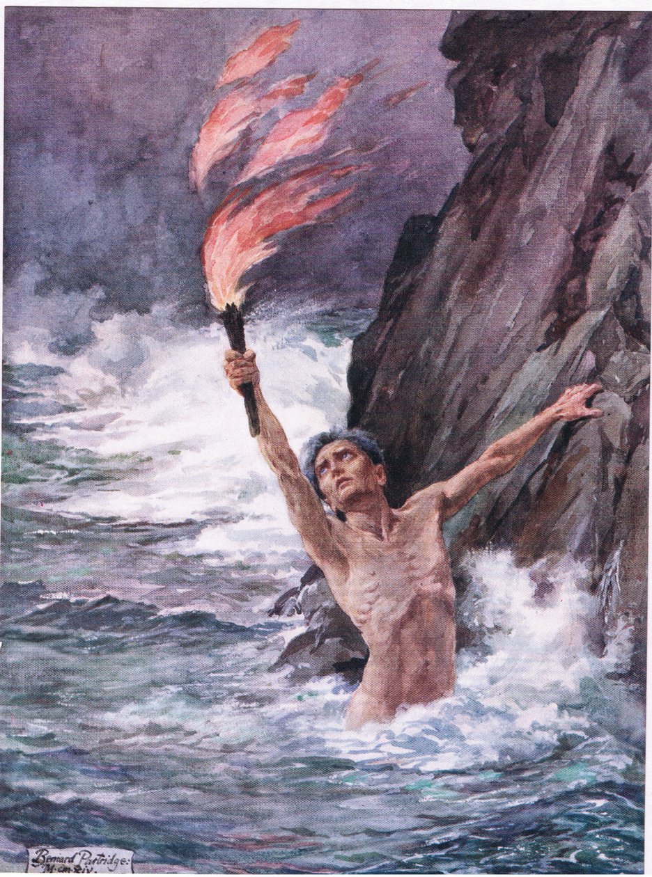 For sig selv dødsbølge, illustration fra 