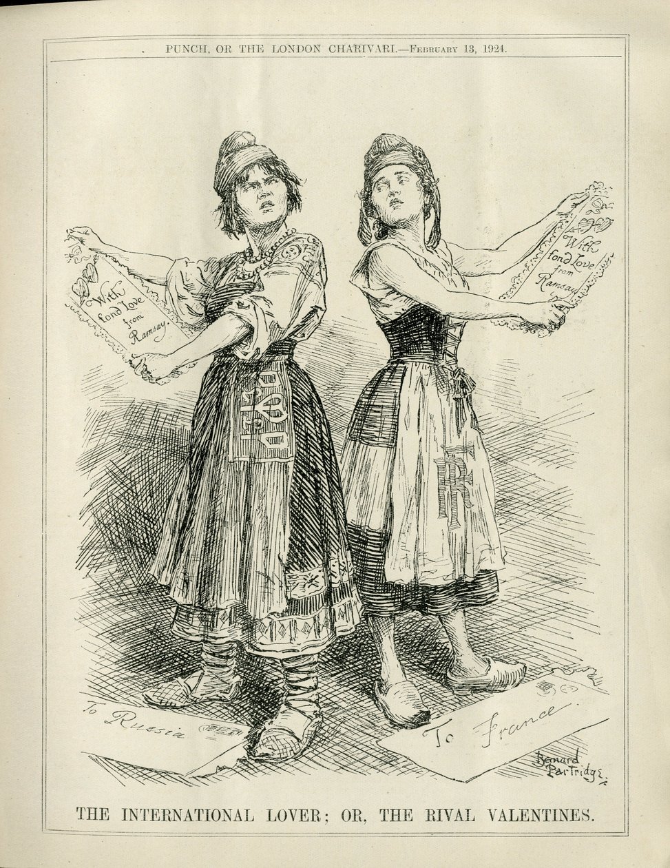Illustration af Bernard Partridge (1861-1945) i Punch af Bernard John Partridge