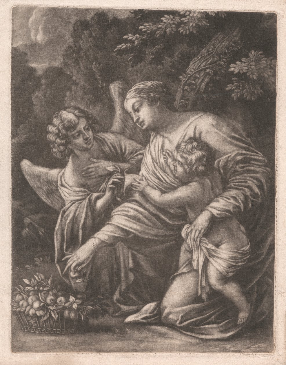 Madonna, Child og Angel af Bernard Lens