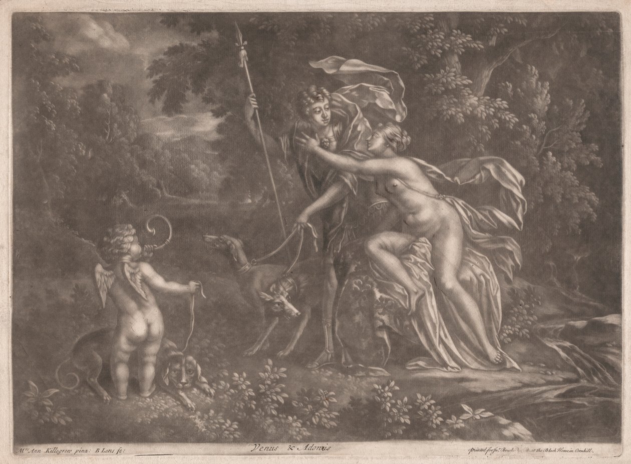 Venus og Adonis af Bernard Lens