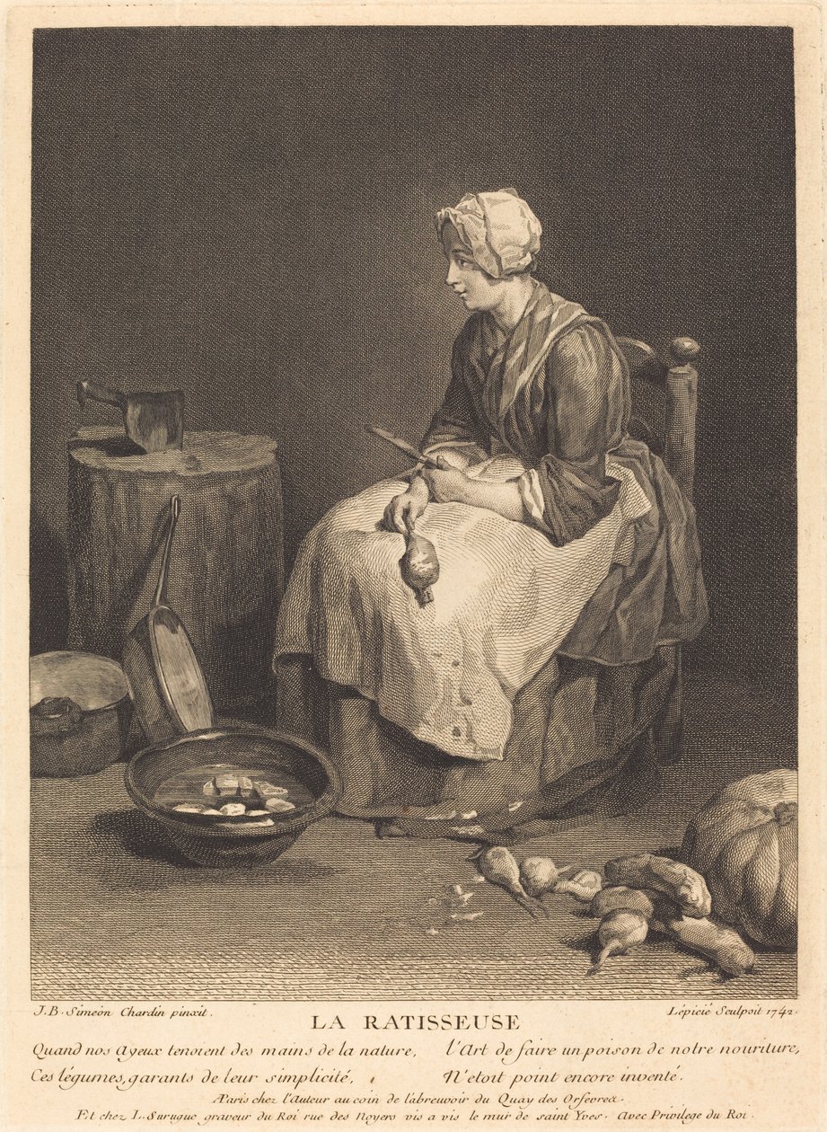 Riven af Bernard Lépicié after Jean Siméon Chardin