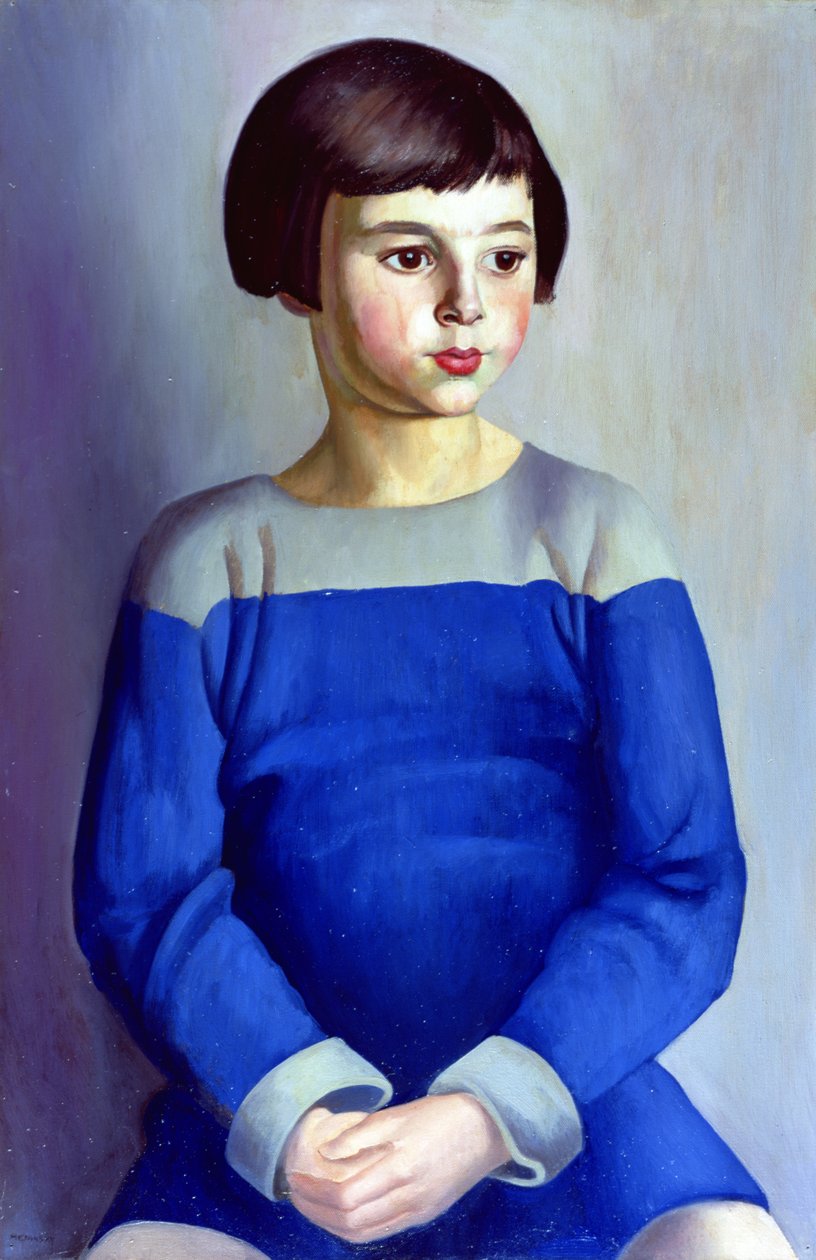 Barn i blåt af Bernard Meninsky