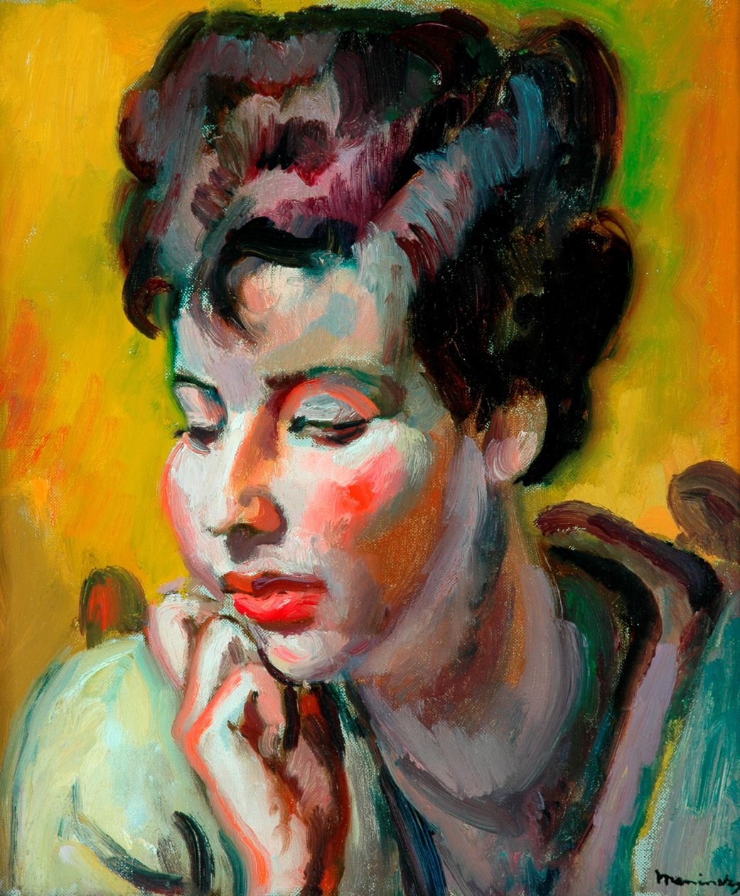 Portræt af en ung jøde, ca. 1928 (olie på lærred) af Bernard Meninsky