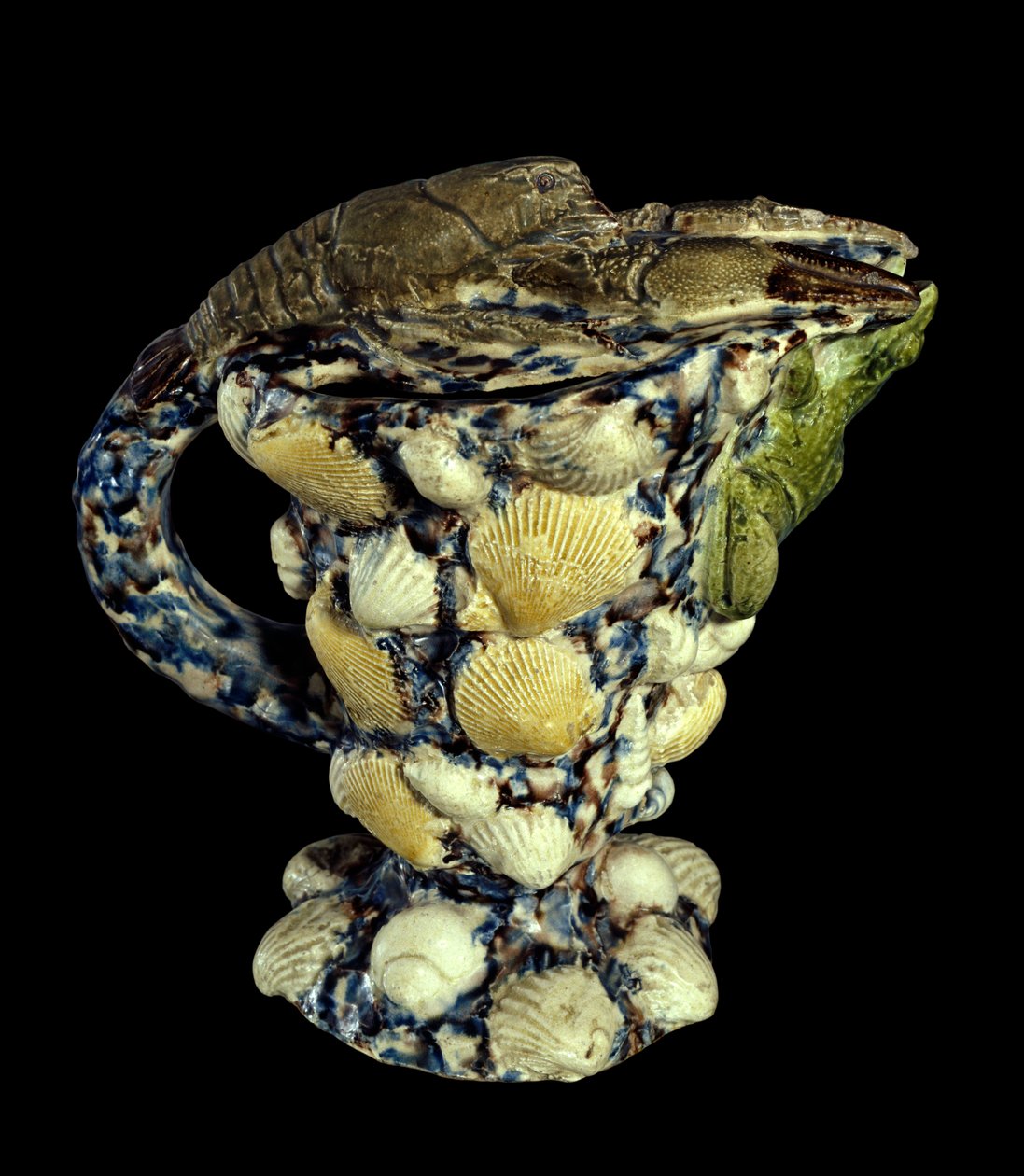 Rustik akvamarin med keramisk dekoration af skaller. Realiseret af Bernard Palissy (1510-1589) 1565 Paris, Musee du Louvre af Bernard Palissy