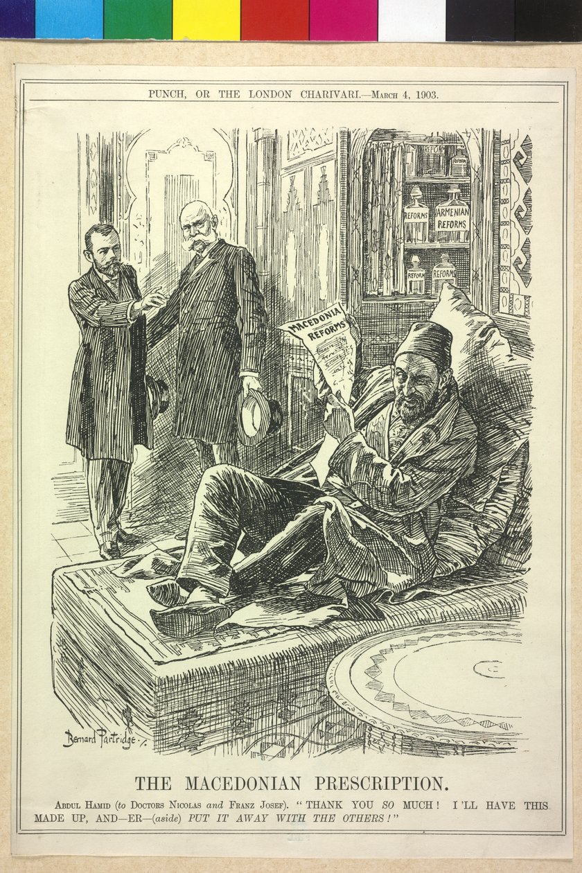 Kejser af Østrig og Nikolaus II karikatur af Franz Joseph I af Bernard Partridge