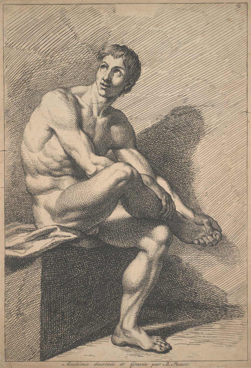 Akademi tegnet og graveret af B. Picart af Bernard Picart