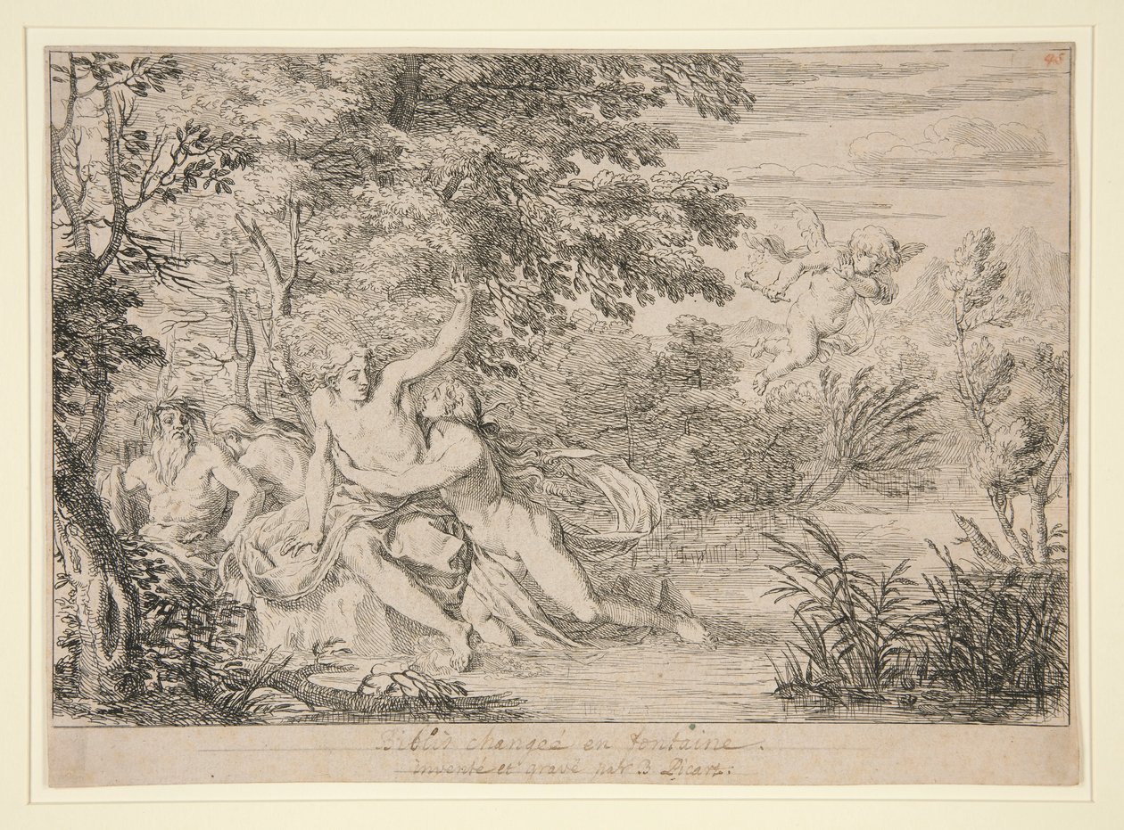 Bibler forvandlet til et springvand af Bernard Picart
