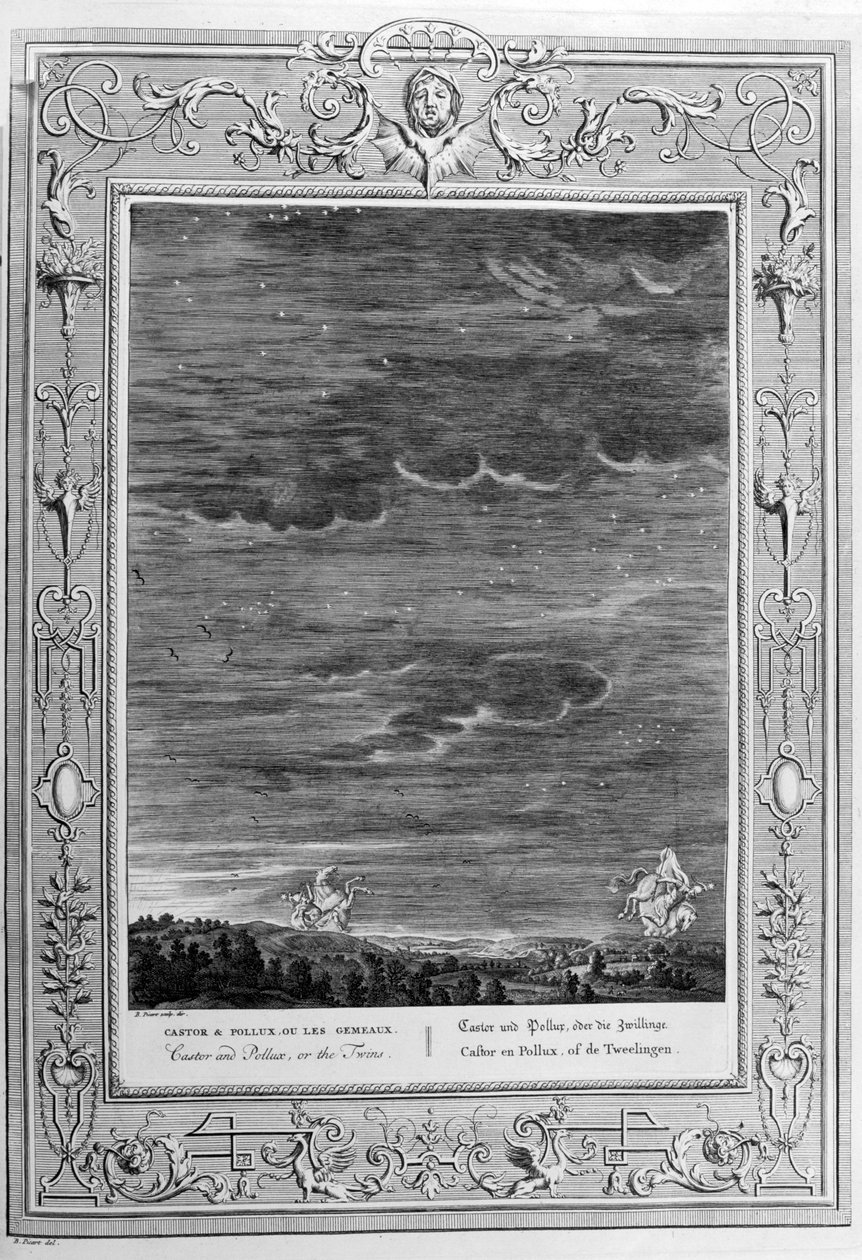 Castor og Pollux, 1733 af Bernard Picart