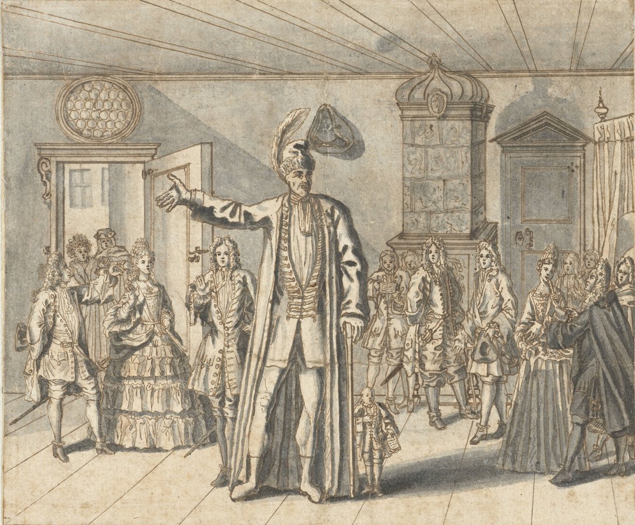 Kæmpen Cajanus i Haarlem af Bernard Picart