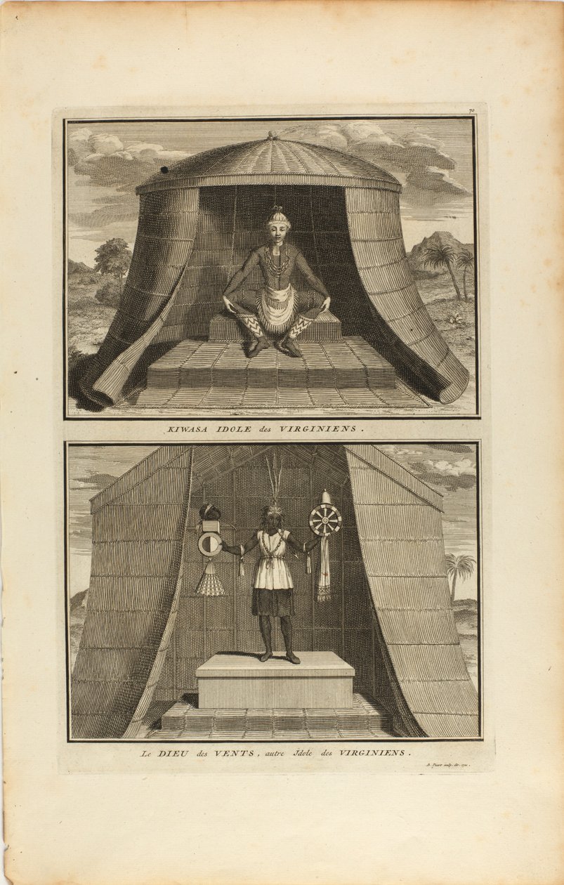 Kuvasa Idole Des Virginiens/Le Dieu Des Vents, Autre Jdote Des Virginiens af Bernard Picart