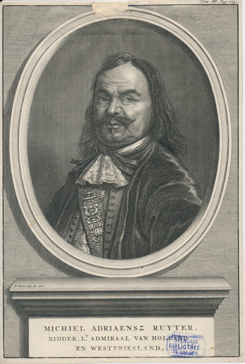 Michiel de Ruyter 1607-1676 Heritage Centre Rozet 300 191 d 2 A-51 af Bernard Picart
