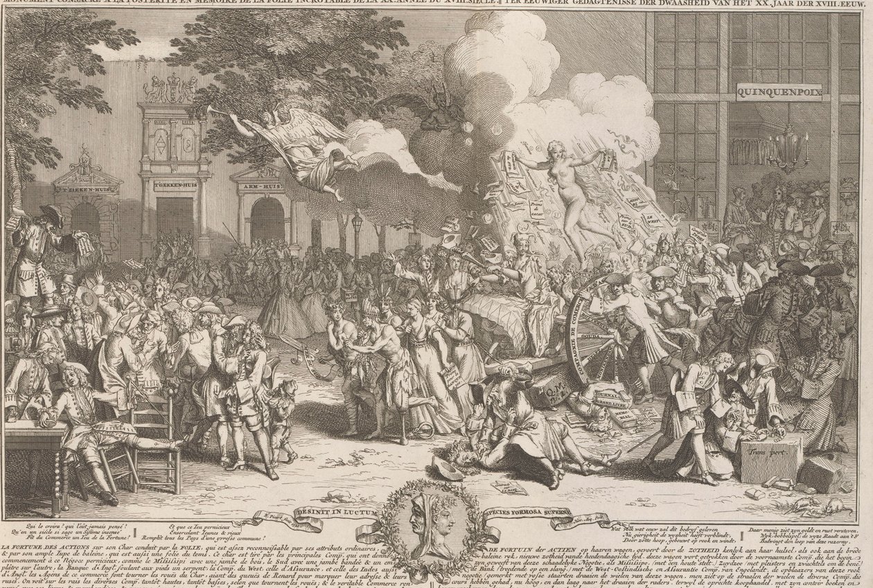Monument til minde om dårskaben fra året 1720 Monument consacré a la posterité og memoire de la foil incroyable de la XX. Anne du XVIII. siecle / Til det evige minde om XX