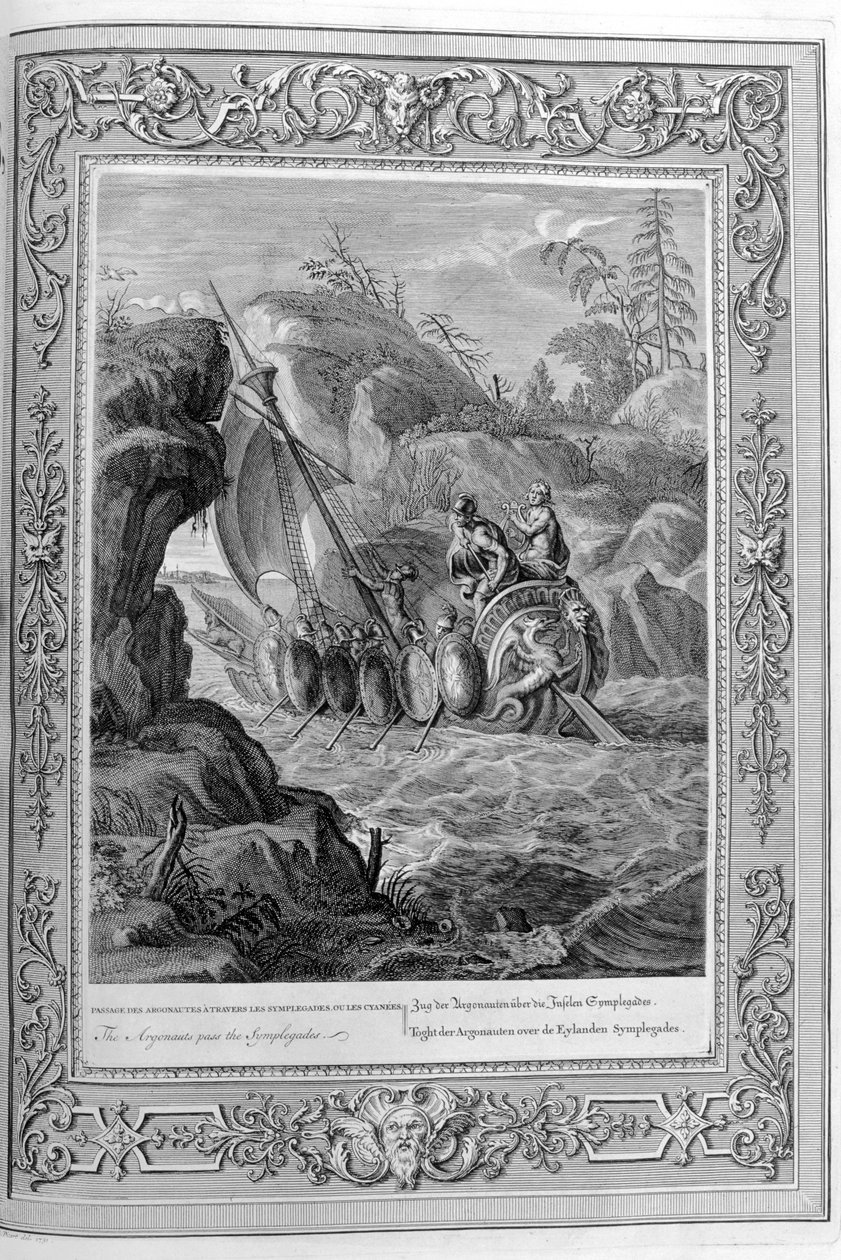 Argonauternes passage gennem Symplegaderne, Hellespont, 1733 af Bernard Picart