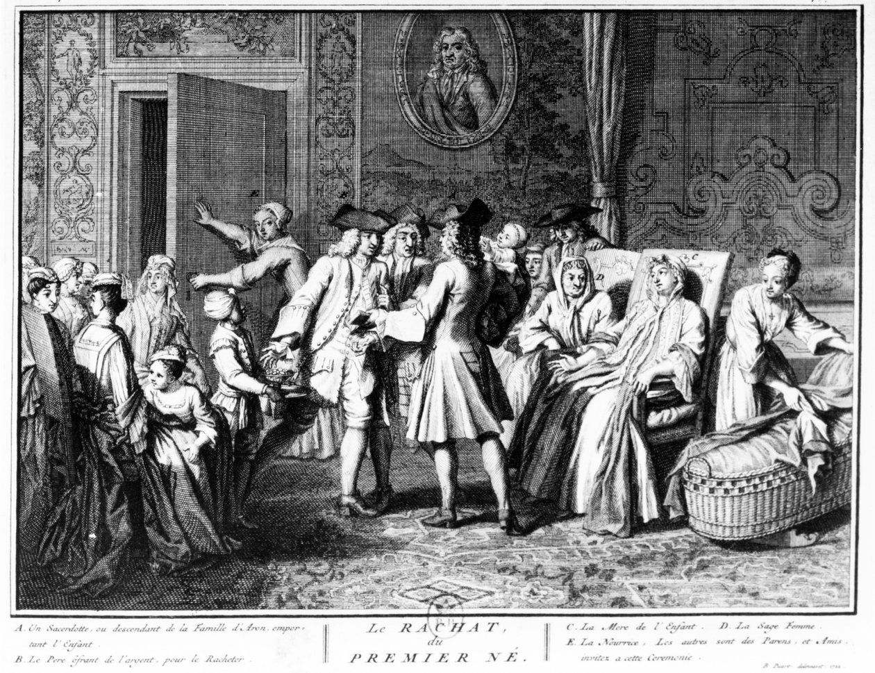 Indløsning af den førstefødte søn, 1725 af Bernard Picart