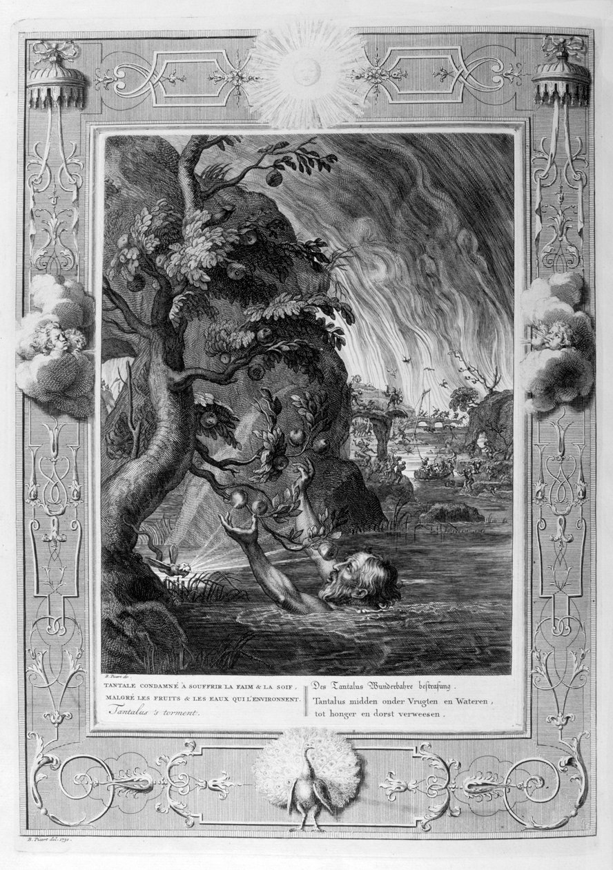 Tantalus pine, 1733 af Bernard Picart