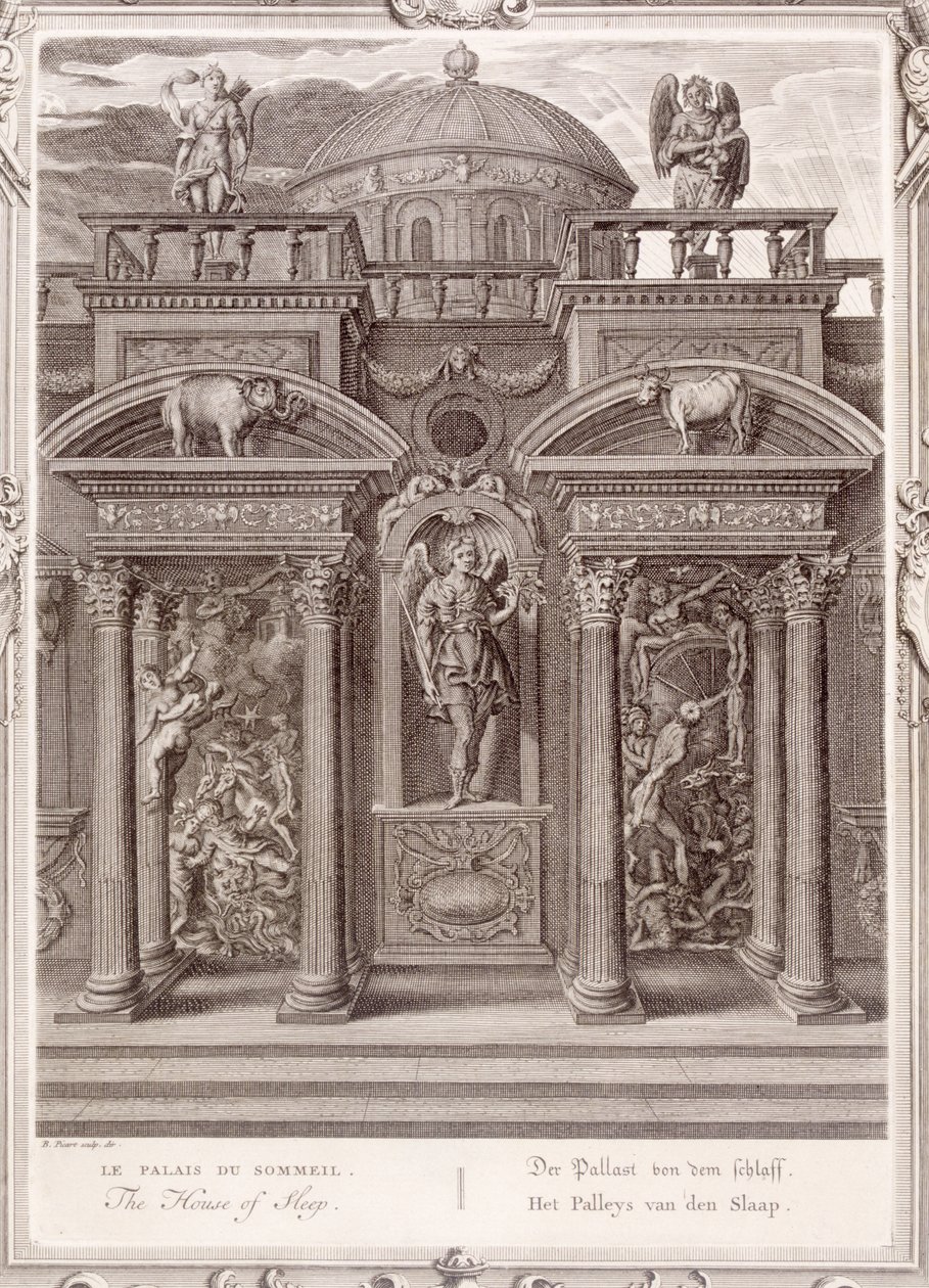Søvnens hus, 1731 af Bernard Picart