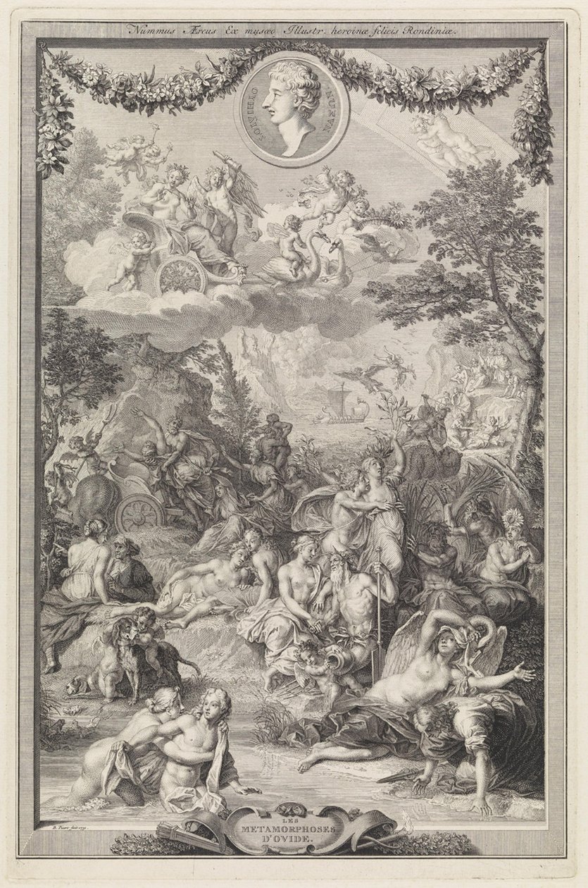 Titelblad til Ovids Forvandlinger af Bernard Picart
