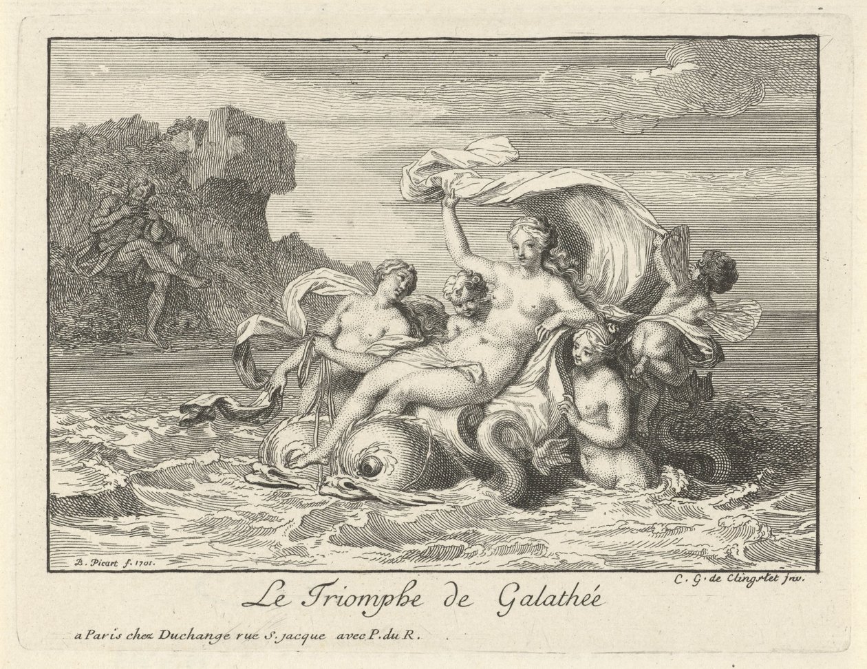 Triomf van Galatea The Triumph of Galathea (titel på objekt) af Bernard Picart