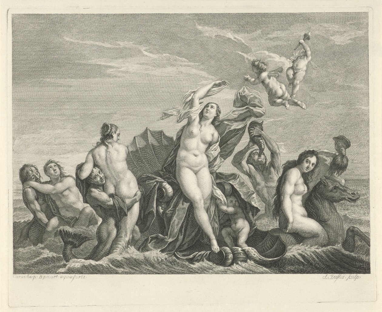 Triomf van Galatea af Bernard Picart