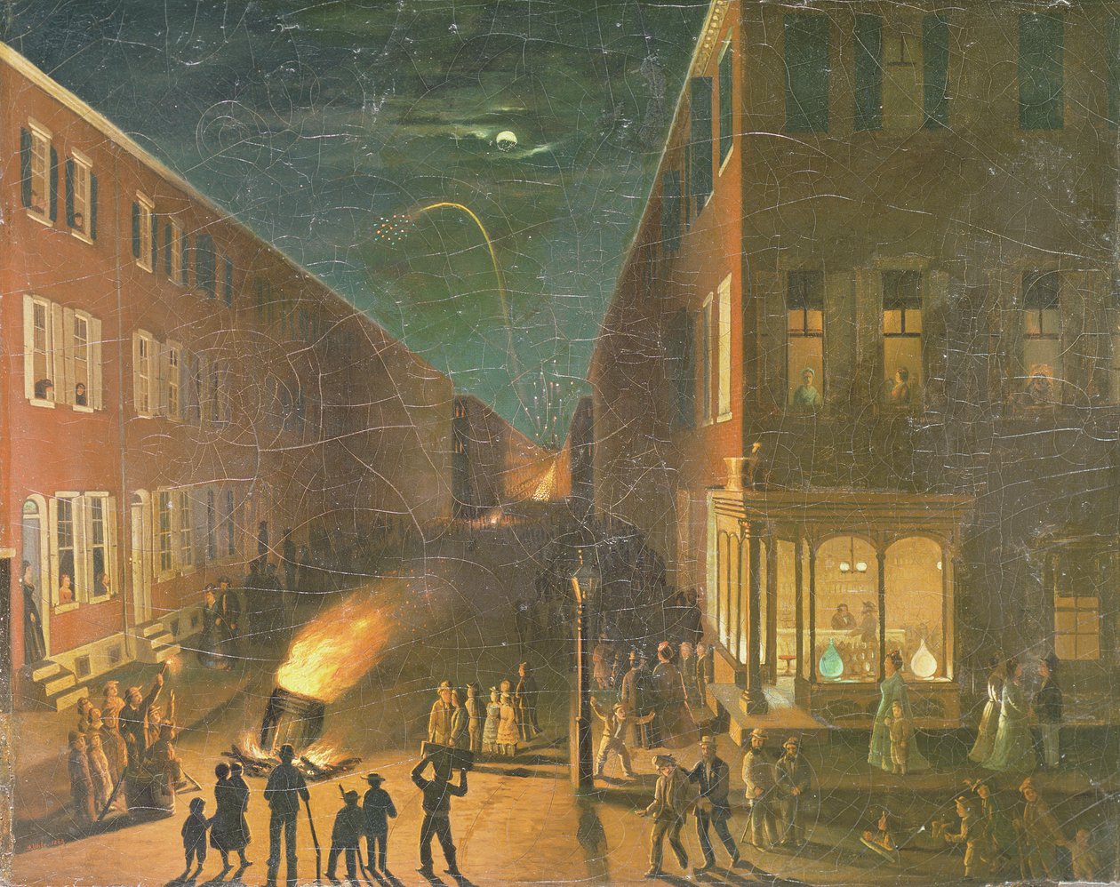 Valgnattens bål, 1864 af Bernard Uhle