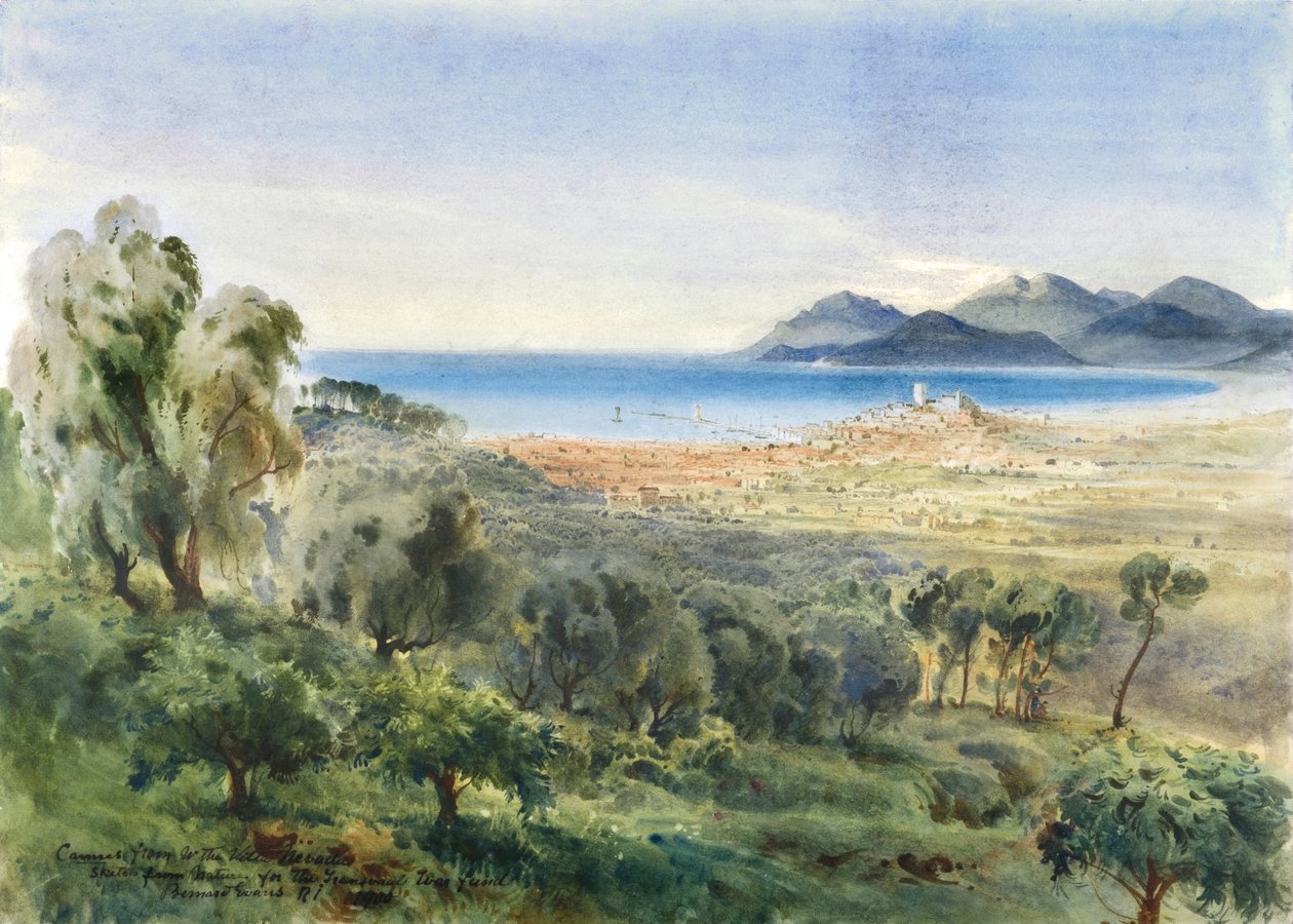 Cannes fra Villa Nevada af Bernard Walter Evans
