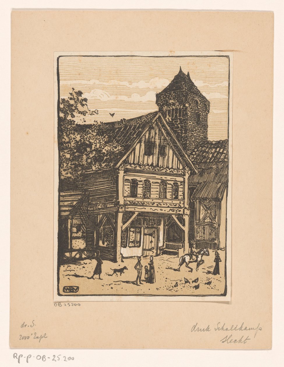 Træhus og stentårn af Bernard Willem Wierink