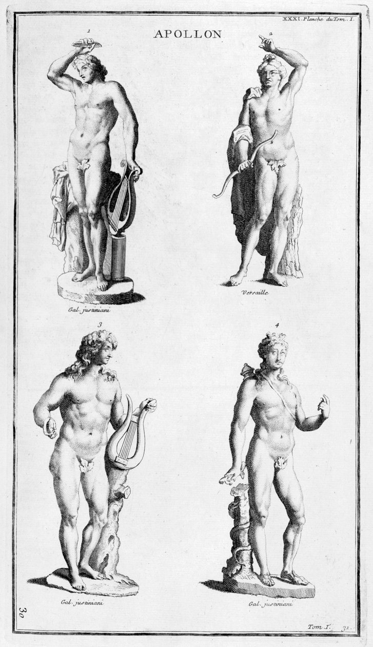 Apollon, 1757 af Bernard de Montfaucon