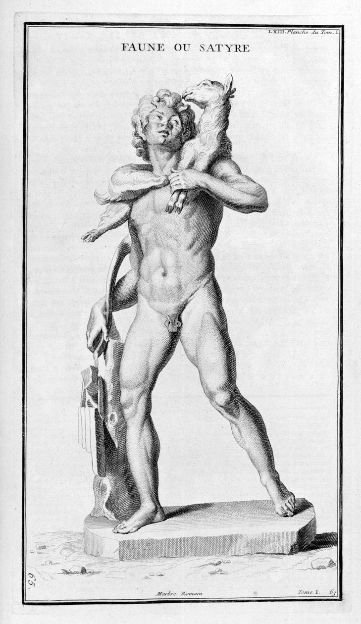 Faun eller Satyr, efter en romersk statue, 1757 af Bernard de Montfaucon