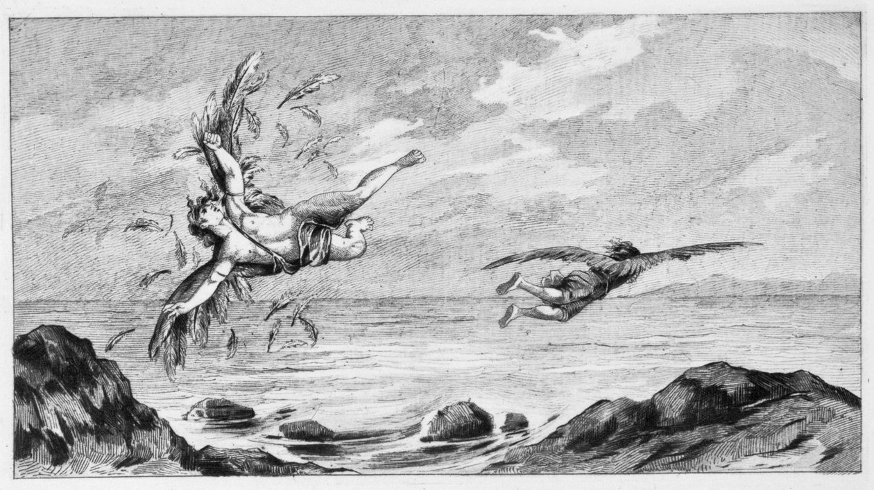 Ikaros og Daedalus, 1887 af Bernard de Montfaucon