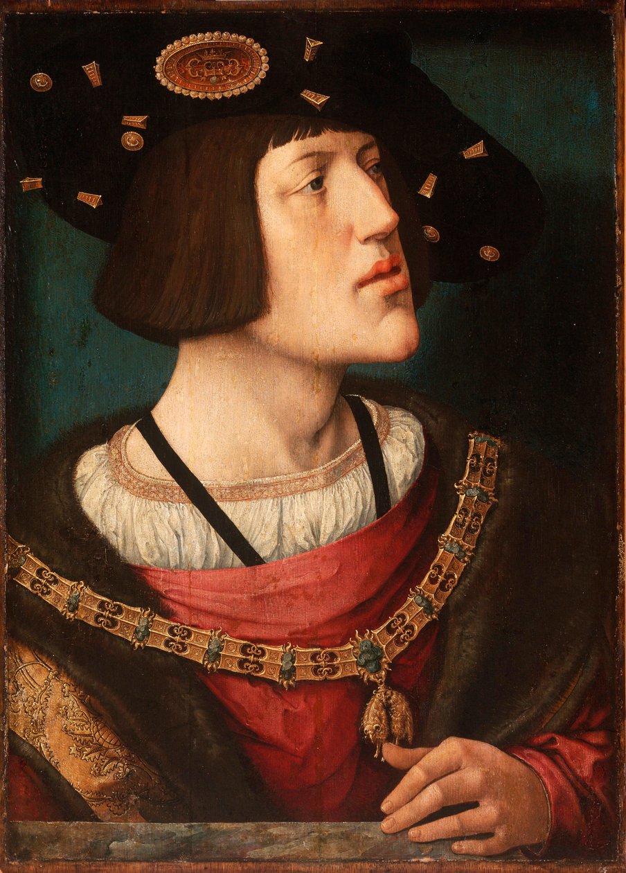 Portræt af Karl V af Spanien (1500-1558) af Bernard van Orley