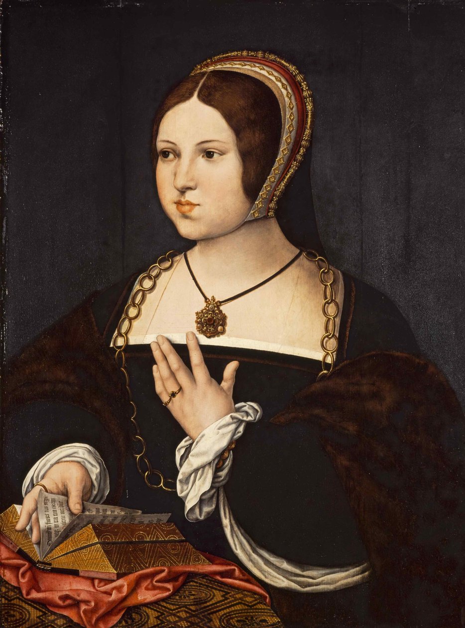 Portræt af Marie Haneton, ca 1518. af Bernard van Orley