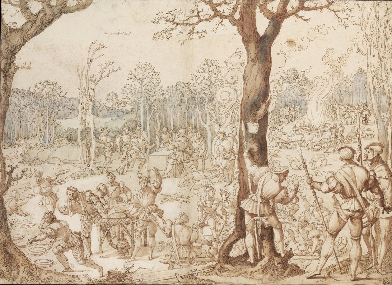 Deler ud af spillet, 1525-1535 af Bernard van Orley