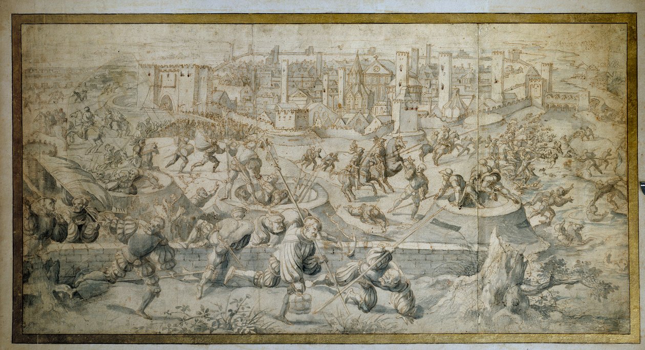 Sjette italienske krig (1521-1526): "" Slaget ved Pavia den 25. februar 1525, udgang fra Garnisonen i Pavia og fra det schweiziske"" Slaget ved Pavia (Pavia) så Francois I