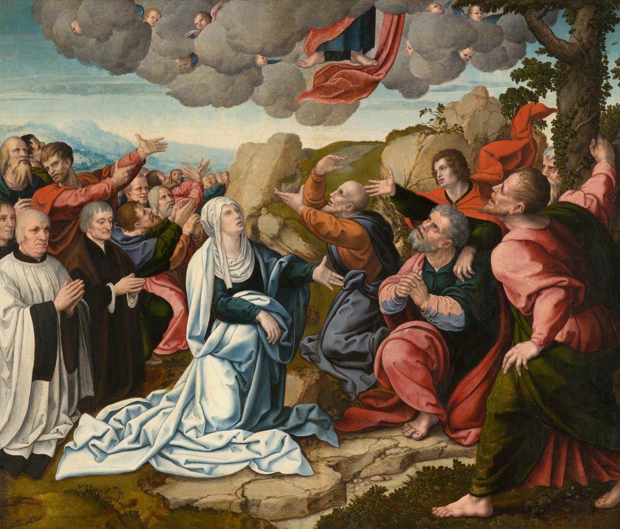 The Ascension, omkring 1530 (olie på panel) af Bernard van Orley