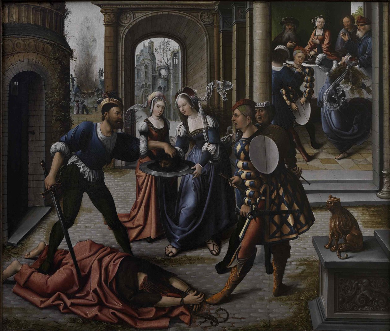 Johannes Døberens martyrium, ca 1514. af Bernard van Orley