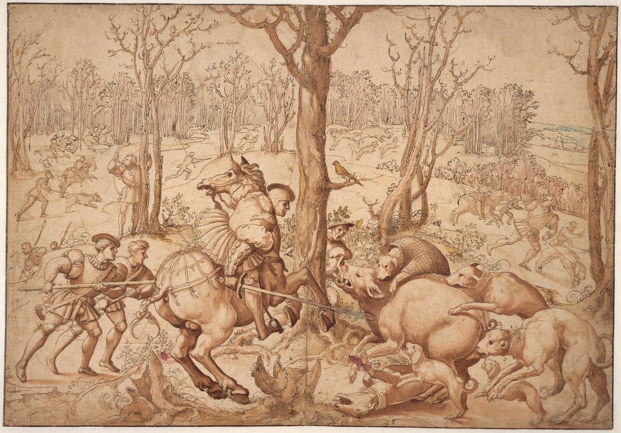 Vildsvinejagten af Bernard van Orley