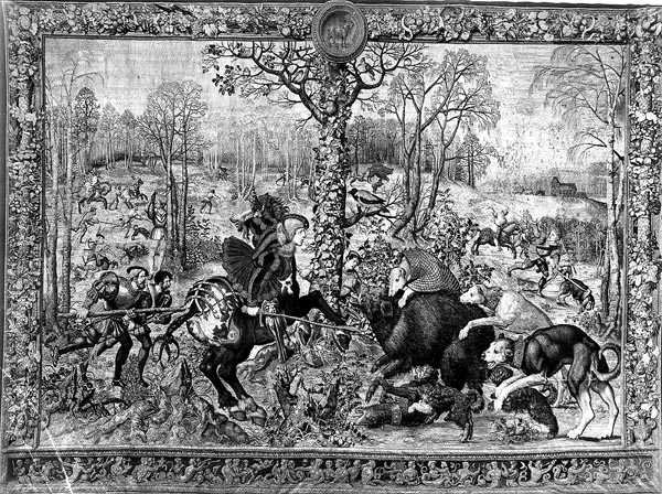 The Hunts of Maximilian, Capricorn: The Boar Hunt, 1521-33 (se også 70347-50) af Bernard van after Orley