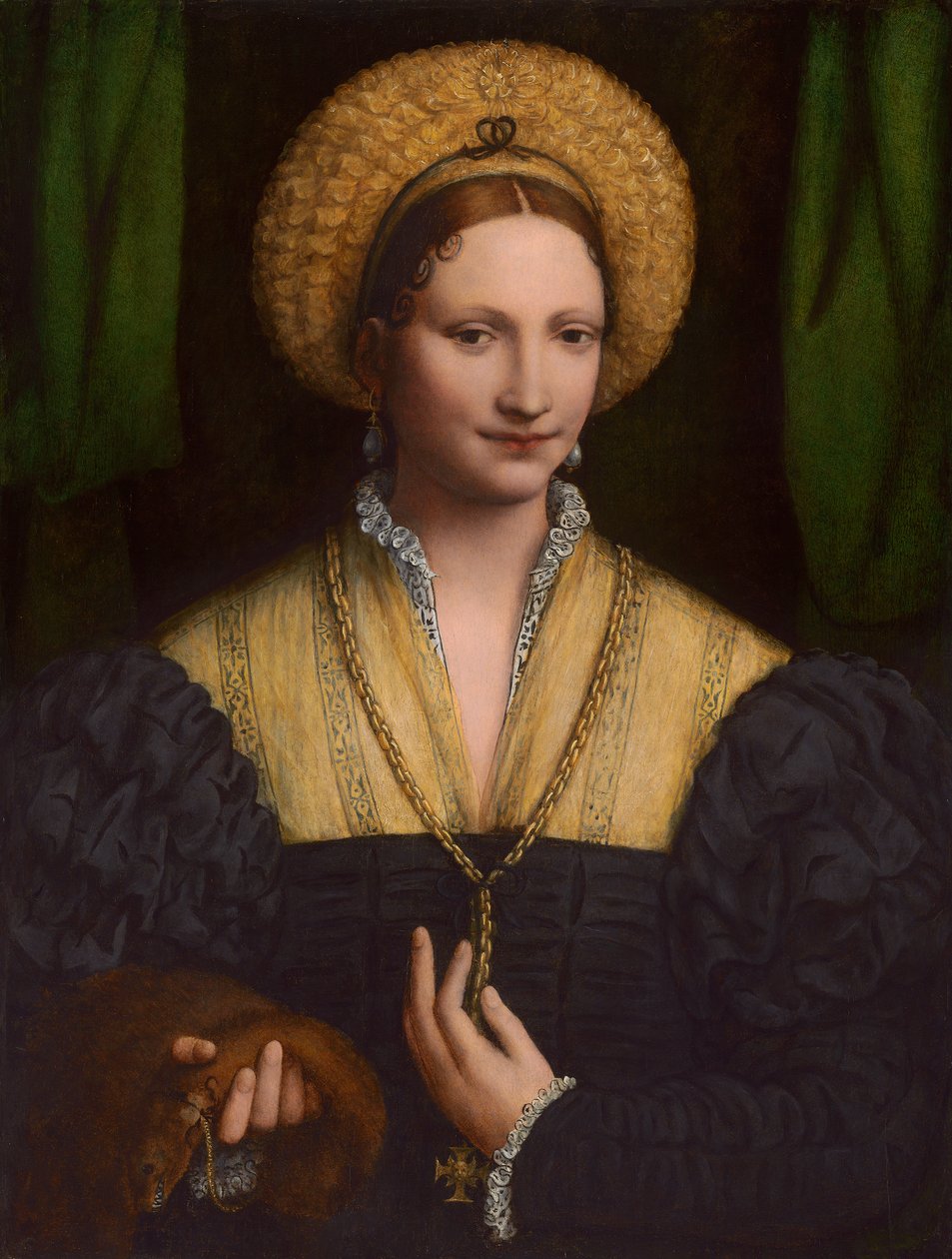Portræt af en dame, 1520-1525 af Bernardino Luini