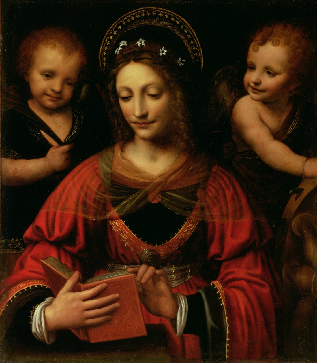 St. Catherine, 1527-31 (olie på lærred overført fra panel) af Bernardino Luini